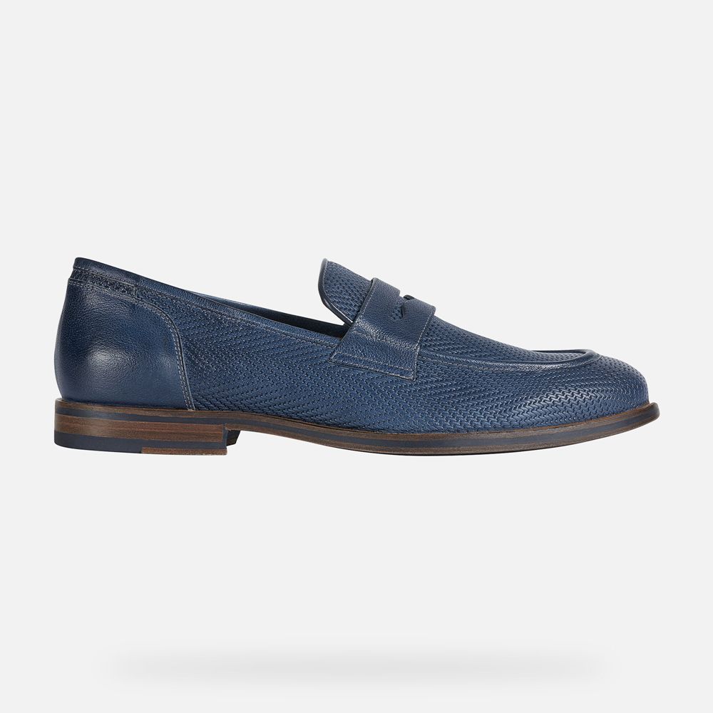 Geox Erkek Loafers Lacivert - Bayle - BXC-387645